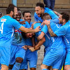 Valey players celebrate the winner