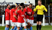 Players Celebrate - Potton United 1-2 Rugby Town - April 2022