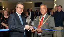Mark Pawsey MP & Mayor of Rugby Ramish Swivastava - Rugby Town FC - New Hospitality Suite