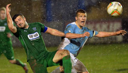 Richard Blythe sent off - Rugby 1-0 AFC Hayes - Rugby Town FC