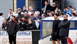 Dale Belford, Bench & Fans - Rugby Town 1-2 Shaw Lane Aquaforce - April 2016