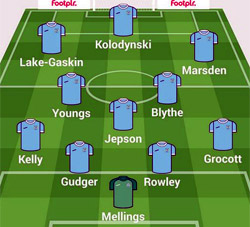Rugby Town lineup v Marlow