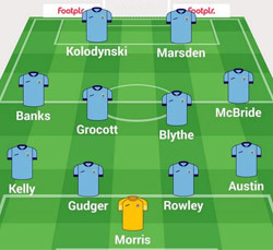 Rugby Town lineup v Redditch